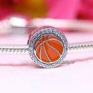 PANDORA 925 Ale Engravable Basketball Charm 792016CZ_E074